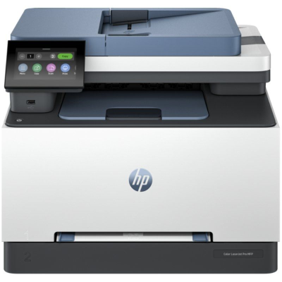 Multifunción láser color hp laserjet pro mfp 3302fdw wifi/ fax/ dúplex/ adf/ blanca y azul