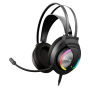 Auriculares gaming con micrófono krom kappa/ jack 3.5/ usb 2.0/ negros