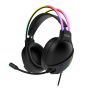 Auriculares gaming con micrófono krom klaim/ jack 3.5/ usb 2.0/ negros