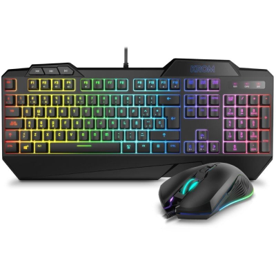 Pack gaming krom krusher/ teclado semimecánico + ratón