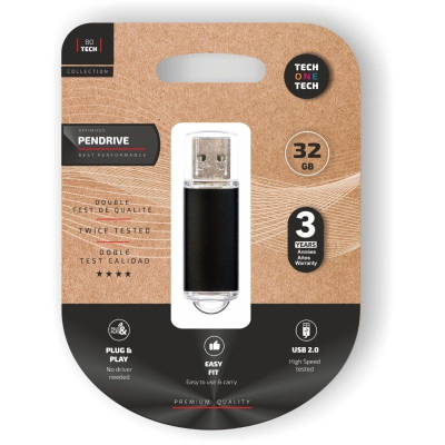 Pendrive 32gb tech one tech basic usb 2.0/ negro