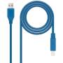 Cable usb 3.0 impresora nanocable 10.01.0802-bl/ usb tipo-b macho - usb macho/ 2m/ azul