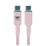 Cable usb 2.0 tipo-c woxter pe26-187/ usb tipo-c macho - usb tipo-c macho/ hasta 60w/ 480mbps/ 1.2m/ rosa