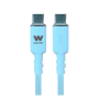 Cable usb 2.0 tipo-c woxter pe26-188/ usb tipo-c macho - usb tipo-c macho/ hasta 60w/ 480mbps/ 1.2m/ azul