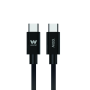 Cable usb 2.0 tipo-c woxter pe26-190/ usb tipo-c macho - usb tipo-c macho/ hasta 100w/ 480mbps/ 2m/ negro