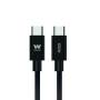 Cable usb 2.0 tipo-c woxter pe26-191/ usb tipo-c macho - usb tipo-c macho/ hasta 100w/ 480mbps/ 3m/ negro