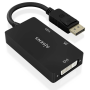 Cable conversor aisens a125-0861/ displayport macho/ vga hembra - dvi hembra - hdmi 4k hembra/ 15cm/ negro