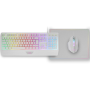 Pack gaming mars gaming mcp124/ teclado h-mech  + ratón óptico + alfombrilla/ blanco