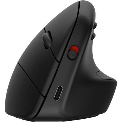 Ratón ergonómico inalámbrico por bluetooth/ 2.4ghz hp 925/ batería recargable/ hasta 1200 dpi/ negro