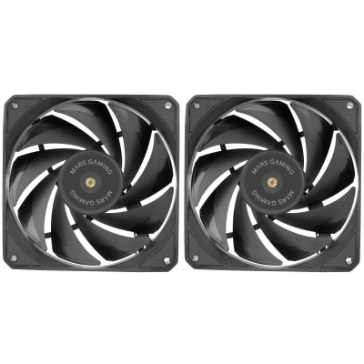 Pack 2 ventiladores mars gaming mf-nclx2/ 12cm