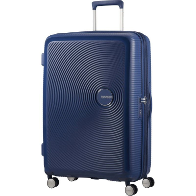 Maleta grande american tourister soundbox spinner 77cm/ 77x51.5x29.5cm/ 4 ruedas/ azul marino