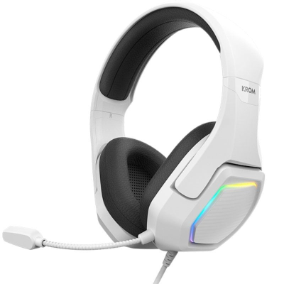 Auriculares gaming con micrófono krom kopa 7.1/ usb 2.0/ blancos