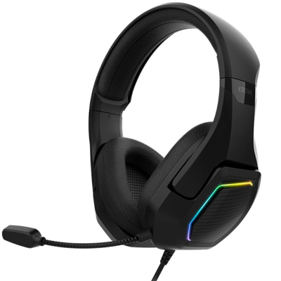 Auriculares gaming con micrófono krom kopa 7.1/ usb 2.0/ negros