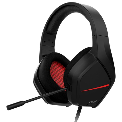 Auriculares gaming con micrófono krom kopa move/ jack 3.5/ negros