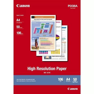 Papel para impresora de inyección de tinta canon hr-101n/ 21 x 29.7cm/ 106g/ 50 hojas