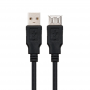 Cable alargador usb nanocable 10.01.0204-bk/ usb macho - usb hembra/ 3m/ negro