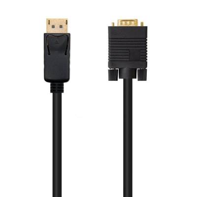 Cable conversor nanocable 10.15.4401/ displayport macho - vga macho/ 1m/ negro