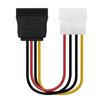 Cable de alimentación sata nanocable 10.19.0205-oem/ molex macho - sata hembra/ 16cm