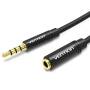 Cable estéreo vention bhbbg/ jack 3.5 macho - jack 3.5 hembra/ 1.5m/ negro