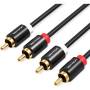 Cable estéreo vention vab-r06-b150/ 2x rca macho - 2x rca macho/ 1.5m/ negro