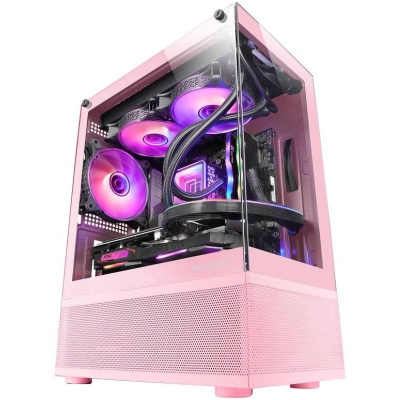 Caja gaming minitorre mars gaming mc-se/ rosa