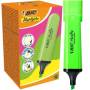 Caja de marcadores fluorescentes bic highlighter flat neón/ 12 unidades/ verdes