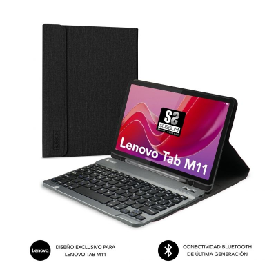 Funda con teclado subblim keytab pro bluetooth para lenovo tab m11 de 11'/ negra