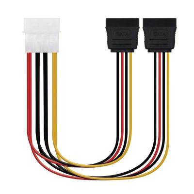 Cable duplicador de alimentación nanocable 10.19.0101-oem/ molex macho - 2x sata hembra/ 20cm