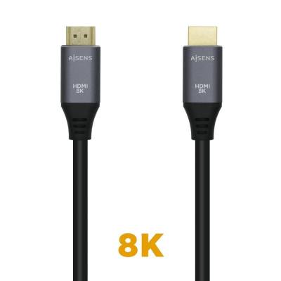 Cable hdmi 2.1 8k aisens a150-0425/ hdmi macho - hdmi macho/ 50cm/ gris negro