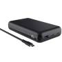 Batería externa/powerbank trust laro 20000mah/ 100w/ compatible con portátiles