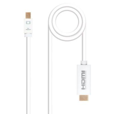 Cable mini displayport nanocable 10.15.4002/ mini displayport macho - hdmi macho/ 2m/ blanco