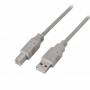 Cable usb 2.0 impresora aisens a101-0004/ usb tipo-b macho - usb macho/ hasta 2.5w/ 60mbps/ 4.5m/ beige