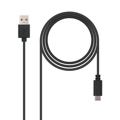 Cable usb 2.0 nanocable 10.01.2101/ usb tipo-c macho - usb macho/ 1m/ negro