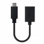 Cable usb 2.0 tipo-c nanocable 10.01.2400/ usb tipo-c macho - usb hembra/ 15cm/ negro