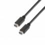 Cable usb 2.0 tipo-c aisens a107-0057/ usb tipo-c macho - usb tipo-c macho/ hasta 9w/ 625mbps/ 2m/ negro