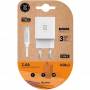 Cargador de pared tech one tech tec2403/ 2xusb + cable usb tipo-c/ 2.4a/ blanco