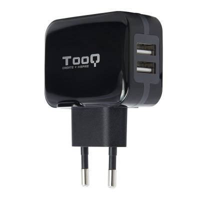 Cargador de pared tooq tqwc-1s02/ 2xusb/ 17w