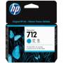 Cartucho de tinta original hp nº712/ cian