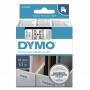 Cinta rotuladora adhesiva de plástico dymo d1 45013/ para label manager/ 12mm x 7m/ negra-blanca