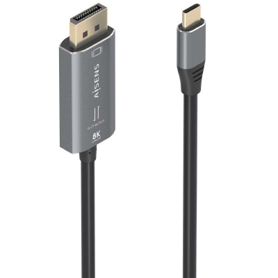 Cable conversor aisens a109-0880/ usb tipo-c macho - displayport macho/ 1.8m/ negro