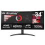 Monitor profesional ultrapanorámico curvo lg 34wr50qk-b 34'/ wqhd/ negro