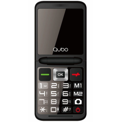 Teléfono móvil qubo x-10 para personas mayores/ negro