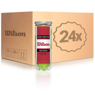 Cajón bolas wilson rush 100/ 24 packs de 3 unidades