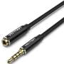 Cable estéreo vention bhcbj/ jack 3.5 macho - jack 3.5 hembra/ 5m/ negro