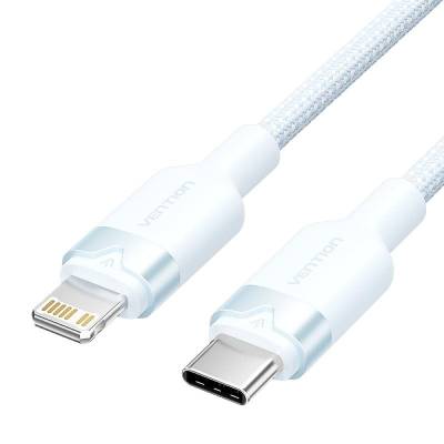 Cable usb tipo-c lightning vention lalsf/ usb tipo-c macho - lightning macho/ 27w/ 480mbps/ 1m/ azul