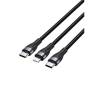 Cable usb tipo-c vention h17bav/ usb tipo-c macho - lightning macho/ usb tipo-c macho/ 60w/ 480mbps/ 1.2m/ negro