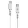 Cable usb 2.0 tipo-c muvit for change mcusc0008/ usb tipo-c macho - usb tipo-c/ hasta 60w/ 1.2m/ blanco