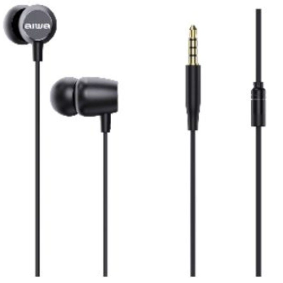 Auriculares intrauditivos aiwa estm-20bk/ con micrófono/ jack 3.5/ negros