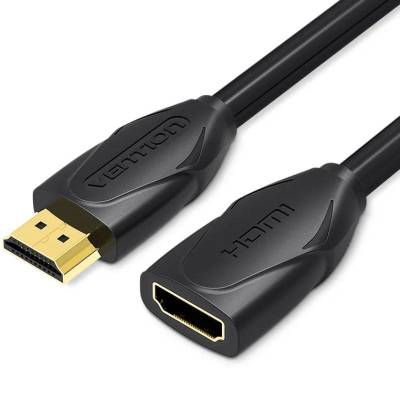 Cable alargador hdmi vention vaa-b06-b150/ hdmi macho - hdmi hembra/ 1.5m/ negro