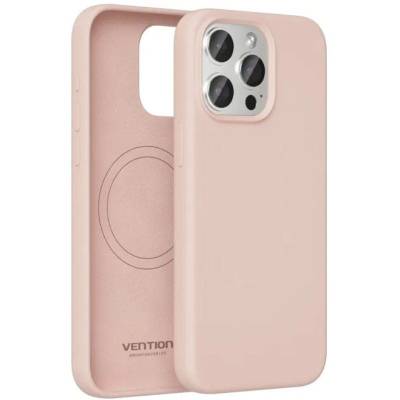 Funda silicona con magsafe vention kudp0-10/ compatible con iphone 13/ rosa